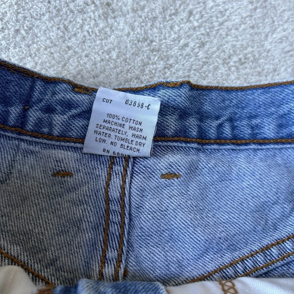 Vintage Bongo Shorts Womens 27 Blue Denim High Rise Cutoff Frayed Hem USA